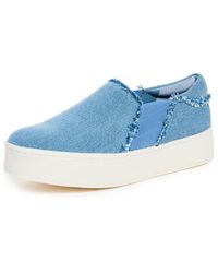 Vince - S Warren Platform Slip-on Sneaker Jean Blue Fabric 10 M - Lyst