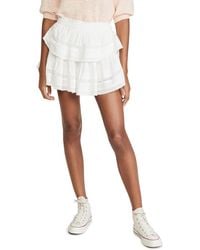 LoveShackFancy - Ruffle Mini Skirt - Lyst