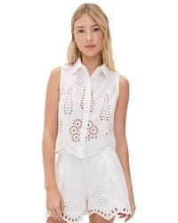 Hevron - Katja Eyelet Top - Lyst