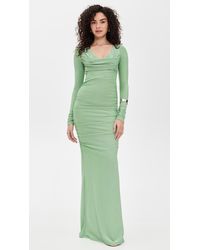 rosario ruched one-shoulder maxi dress Black Halo Rosario One-Shoulder Ruched Maxi Dress