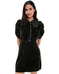 Sea - Norabelle Short Sleeve Velvet Mini Dress - Lyst