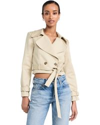 Alice + Olivia - Aice + Oivia Hayey Cropped Trench Coat With Bet Atte - Lyst