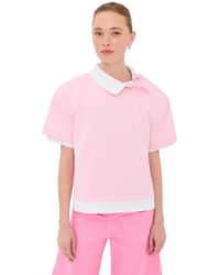 A.W.A.K.E. MODE - A. W.A. K.E. Mode Double Collar Rugby Top - Lyst