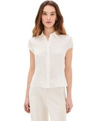 Theory - Cap Sleeve Blouse - Lyst