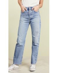 Agolde Mid Rise 90's Loose Fit Jeans - Blue