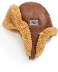 Acne Studios - Belmet Shearling Snap Hat - Lyst