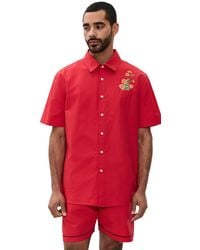 FANM MON - Kenan Embroidered Short Sleeve Shirt - Lyst