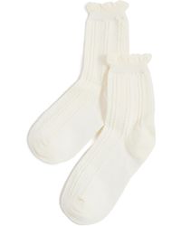 Stems - Pointelle Crew Socks - Lyst