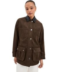 Le Bos - Rowan Faux Suede Utility Jacket - Lyst
