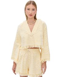 Zimmermann - Coco Towelling Hooded Top - Lyst