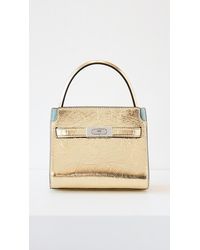 13902 TORY BURCH Lee Radziwill Whipstitch Small Double Bag CLAY