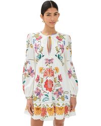 FARM Rio - Off White Floral Insects Mini Dress - Lyst
