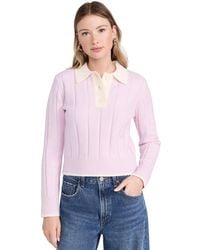 English Factory - Color Block Polo Knit Top - Lyst