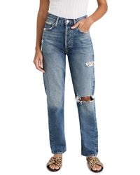 Agolde - 90's Pinch Waist High Rise Straight Jeans - Lyst