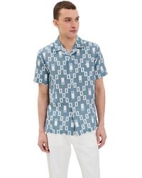 Far Afield - Selleck Ceatano Print Camp Shirt - Lyst