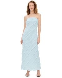 Endless Rose - Strapless Ruffled Maxi Dress - Lyst