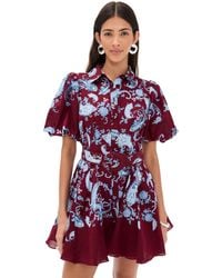 Hemant & Nandita - Collared Mini Shirt Dress - Lyst