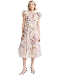 Needle & Thread - Wisteria Ruffle Lace Ballerina Dress - Lyst