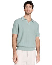Vince - Crafted Rib Johnny Collar Polo Hirt - Lyst