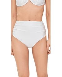 Jonathan Simkhai - Teya High Waisted Ruched Bikini Bottoms - Lyst