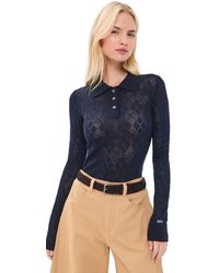 Sea - Jane Argyle Polo Sweater - Lyst