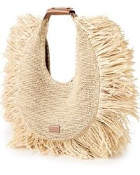 STAUD - Large Raffia Moon Tote Bag - Lyst