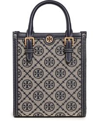 Tory Burch - T Monogram Mini Jacquard Cotton-blend Tote Bag - Lyst