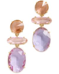 Kenneth Jay Lane - Tri-Shape Drop Post Earrings - Lyst