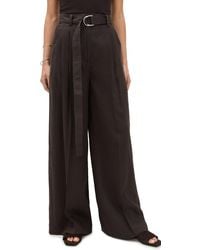 Helmut Lang - Wide Double-Pleat Trousers With Belt - Lyst
