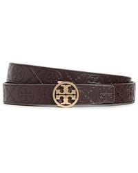 Tory Burch - 1 Miller T Monogram Leather Belt - Lyst