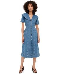 ALIGNE - Sparrow Denim Midi Dress - Lyst