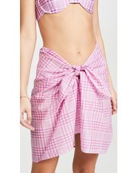 Faithfull The Brand Check Mini Pareo - Pink