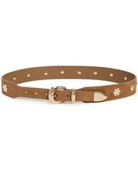 Madewell - Suede Wide Clean Western Belt: Sun Stud - Lyst