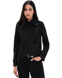 Harris Wharf London - Cashmere Blend Cropped Trench Coat - Lyst