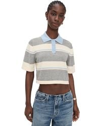 Le Bos - Short Sleeve Striped Polo - Lyst