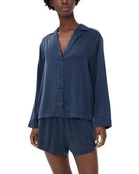 Lunya - Long Sleeve Silk Button Up Shorts Set - Lyst