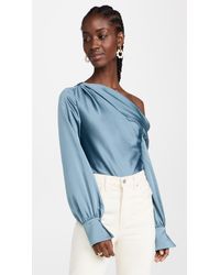 Jonathan Simkhai Synthetic Alice Classic Wovens One Shoulder Top | Lyst