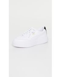 puma oslo femme trainers with in white and tan