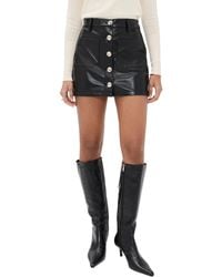 FAVORITE DAUGHTER - The Mimi Faux Leather Mini Skirt - Lyst