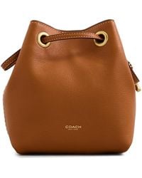 COACH - Leather Jade Drawstring Bucket Bag - Lyst