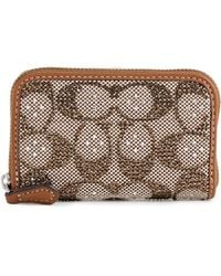 COACH - Crystal Signature Jacquard Essential Small Card Case - Lyst