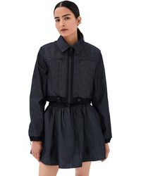 Cecilie Bahnsen Alice Denim Jacket in Blue | Lyst