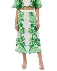FARM Rio - Coor Festiva Green Midi Skirt Coor Festiva Green - Lyst