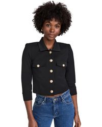 L'Agence - Kumi Croppd Fitted Jacket - Lyst