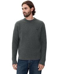 Maison Kitsuné - Fox Head Wool Ribbed Sweater - Lyst