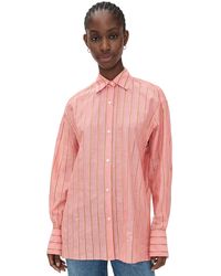 RENGGLI - Stripe Boxy Long Sleeve Button Up Shirt - Lyst