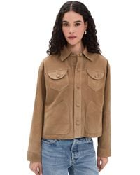 FRAME - The Suede Utility Jacket - Lyst