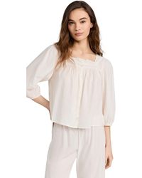The Great - The Eyelet Button Sleep Top - Lyst