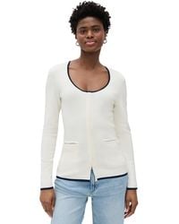 Rag & Bone - Ella Scoop Neck Zip Up Cardigan - Lyst