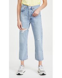 Agolde Denim 90's Crop Mid Rise Loose Straight Jeans - Lyst